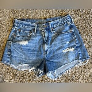American Eagle Outfitters Distressed Denim Shorts - Blue